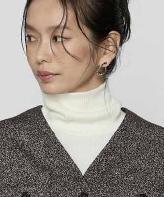 TALLサイズ 〕 ツイード柄リバージャージー ノーカラージャケット