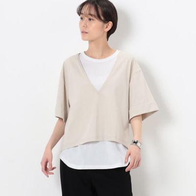 〔　ＴＡＬＬサイズ　〕　【レイヤード】ＴＣポンチ　　セットＴシャツ（３４０７ＥＣ１１）
