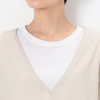 〔　ＴＡＬＬサイズ　〕　【レイヤード】ＴＣポンチ　　セットＴシャツ（３４０７ＥＣ１１）