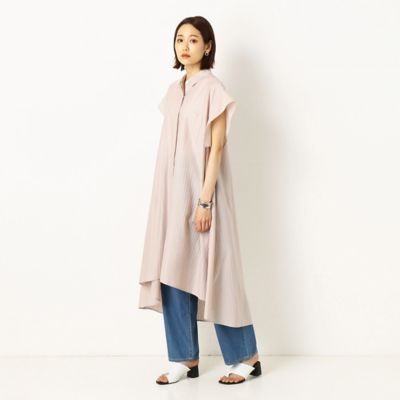 ＜COMME CA TALL (Women/大きいサイズ)＞〔ＴＡＬＬサイズ〕天竺ボーダー　シャツワンピース（３４０７ＨＹ１２）