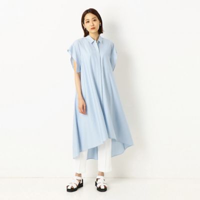 〔ＴＡＬＬサイズ〕天竺ボーダー　シャツワンピース（３４０７ＨＹ１２）