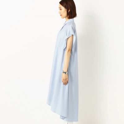 〔ＴＡＬＬサイズ〕天竺ボーダー　シャツワンピース（３４０７ＨＹ１２）