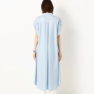 〔ＴＡＬＬサイズ〕天竺ボーダー　シャツワンピース（３４０７ＨＹ１２）