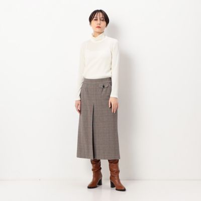 〔ＴＡＬＬサイズ〕【セットアップ対応】２ＷＡＹストレッチシアバターグレンチェック柄　スカート（３４０８ＦＡ０９）