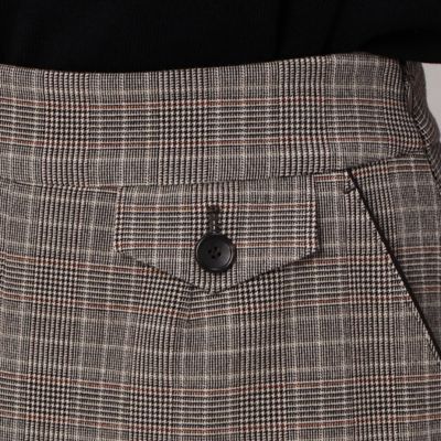 〔ＴＡＬＬサイズ〕【セットアップ対応】２ＷＡＹストレッチシアバターグレンチェック柄　スカート（３４０８ＦＡ０９）
