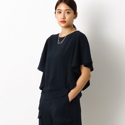 ＜COMME CA TALL (Women/大きいサイズ)＞〔ＴＡＬＬサイズ〕ストレッチシフォン　フレアスリーブ　ブラウス（３４０９ＨＴ１３）