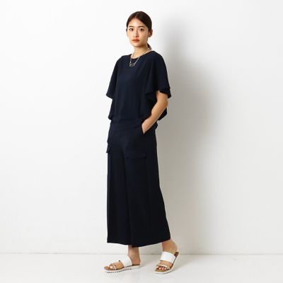 〔ＴＡＬＬサイズ〕ストレッチシフォン　フレアスリーブ　ブラウス（３４０９ＨＴ１３）
