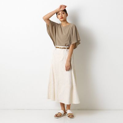 〔ＴＡＬＬサイズ〕ストレッチシフォン　フレアスリーブ　ブラウス（３４０９ＨＴ１３）