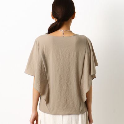 〔ＴＡＬＬサイズ〕ストレッチシフォン　フレアスリーブ　ブラウス（３４０９ＨＴ１３）