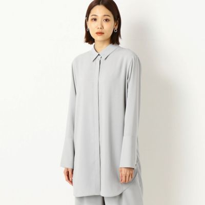 ＜COMME CA TALL (Women/大きいサイズ)＞〔ＴＡＬＬサイズ〕ドライトリアセクロス　ロングシャツ（３４０９ＨＹ１４）
