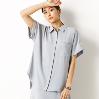 ＜COMME CA TALL (Women/大きいサイズ)＞〔ＴＡＬＬサイズ〕ドライトリアセクロス　シャツ（３４０９ＨＹ１７）