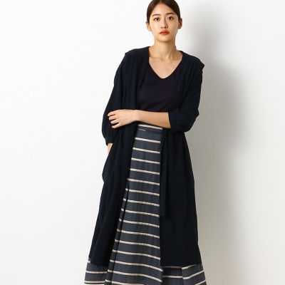 ＜COMME CA TALL (Women/大きいサイズ)＞〔ＴＡＬＬサイズ〕ストレッチシフォン　ロング羽織り（３４０９ＶＴ０６）