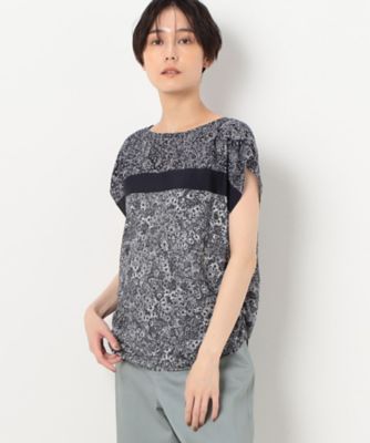 TALLサイズ 〕 マーガレットフラワープリント ブラウス