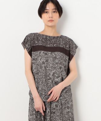 ＜COMME CA TALL (Women/大きいサイズ)＞〔　ＴＡＬＬサイズ　〕　マーガレットフラワープリント　ブラウス（３４１２ＢＣ２２）