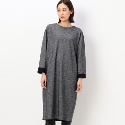＜COMME CA TALL (Women/大きいサイズ)＞〔　ＴＡＬＬサイズ　〕　千鳥ジャージー　ワンピース（３４１２ＯＡ０２）