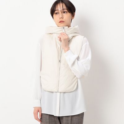 ＜三越伊勢丹/公式＞【SALE】【送料無料】COMME CA TALL (Women/大きいサイズ)/コムサ トール 〔TALLサイズ〕ポリエステルタフタ 中綿ベスト シロ コート・ジャケット【三越伊勢丹/公式】