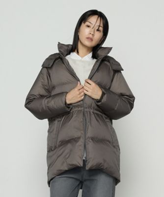 【送料無料】COMME CA TALL (Women/大きいサイズ)/コムサ トール 〔 TALLサイズ 〕 ライトナイロンタフタ フード付きダウンコート(3428UM03) グレー コート・ジャケット【三越伊勢丹/公式】