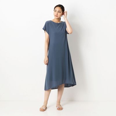 〔ＴＡＬＬサイズ〕クリンプスムース　Ｔシャツワンピース（３４３２ＯＴ０２）
