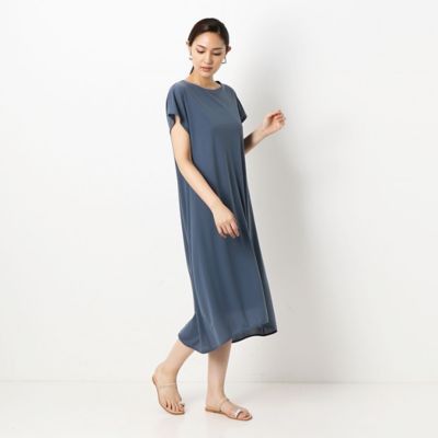 〔ＴＡＬＬサイズ〕クリンプスムース　Ｔシャツワンピース（３４３２ＯＴ０２）