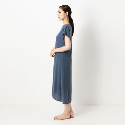 〔ＴＡＬＬサイズ〕クリンプスムース　Ｔシャツワンピース（３４３２ＯＴ０２）