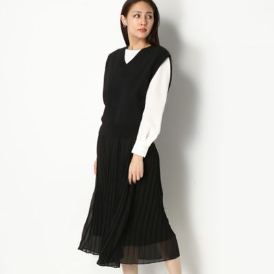 ＜COMME CA TALL (Women/大きいサイズ)＞〔ＴＡＬＬサイズ〕コットンポリエステルニット　ドレス（３４３２ＯＹ０１）