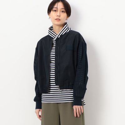 ＜三越伊勢丹/公式＞【SALE】【送料無料】COMME CA TALL (Women/大きいサイズ)/コムサ トール 〔 TALLサイズ 〕 マイクロタフタ ブルゾン ネービーブルー コート・ジャケット【三越伊勢丹/公式】