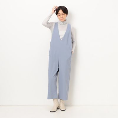 ＜三越伊勢丹/公式＞【SALE】【送料無料】COMME CA TALL (Women/大きいサイズ)/コムサ トール 〔 TALLサイズ 〕 メリルハイテンション サロペット サックス パンツ・ズボン【三越伊勢丹/公式】