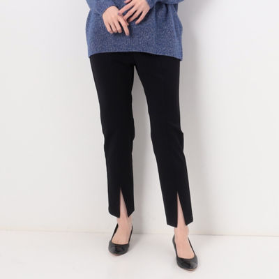 ＜COMME CA TALL (Women/大きいサイズ)＞〔　ＴＡＬＬサイズ　〕　メリルハイテンション裏起毛　裾スリットパンツ（３４３７ＰＥ１１）