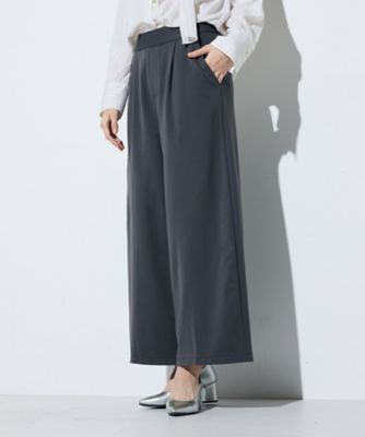 ＜COMME CA TALL (Women/大きいサイズ)＞〔　ＴＡＬＬサイズ　〕　ハイテンション裏起毛　ワイドパンツ（３４３７ＰＭ１４）