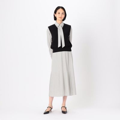 〔　ＴＡＬＬサイズ　〕　【セットアップ対応】バックサテンアムンゼン幾何小紋柄　スカート（３４３８ＦＧ１０）