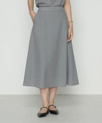 TALLサイズ 〕 シアーサッカーギンガム フレアスカート