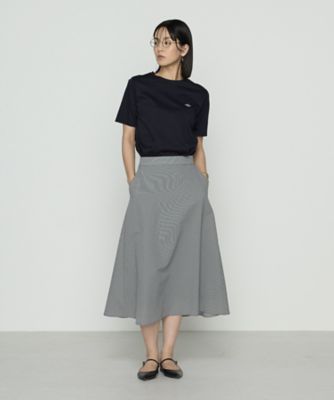 TALLサイズ 〕 シアーサッカーギンガム フレアスカート