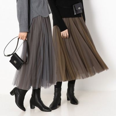 〔ＴＡＬＬサイズ〕【リバーシブル】ソフトチュール　スカート（３４３８ＦＷ１７）
