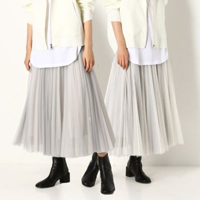 ＜COMME CA TALL (Women/大きいサイズ)＞〔ＴＡＬＬサイズ〕【リバーシブル】ソフトチュール　スカート（３４３８ＦＹ１７）