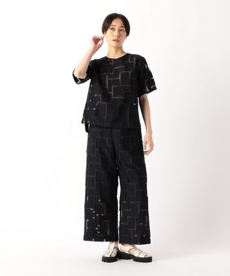 〔　ＴＡＬＬサイズ　〕　ランダム幾何ジャカード　パンツ（３４３９ＰＧ０９）