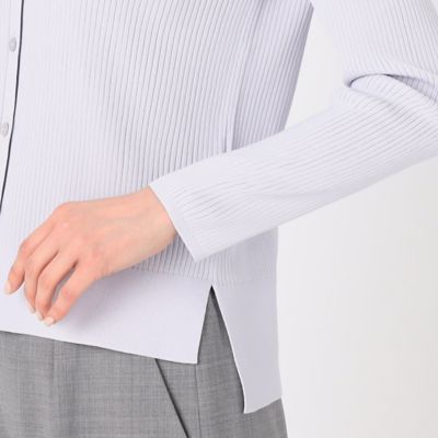 〔　ＴＡＬＬサイズ　〕　コットンビーム針抜き風カーディガン（３４５０ＩＧ０１）