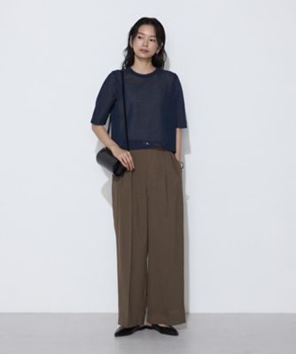 TALLサイズ 〕 ポリエステルラミー プルオーバーニット