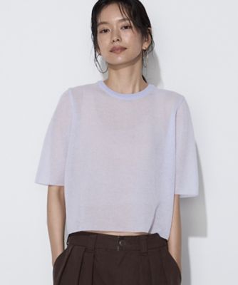 TALLサイズ 〕 ポリエステルラミー プルオーバーニット