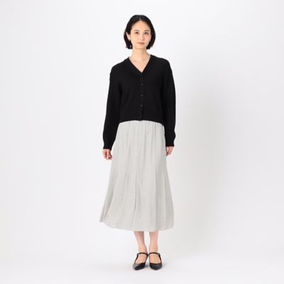 〔　ＴＡＬＬサイズ　〕　ラメブークレー　カーディガン（３４５１ＩＧ０３）