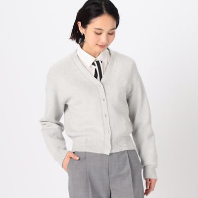 〔　ＴＡＬＬサイズ　〕　ラメブークレー　カーディガン（３４５１ＩＧ０３）