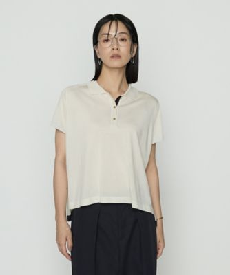 ＜COMME CA TALL (Women/大きいサイズ)＞〔　ＴＡＬＬサイズ　〕　シルキー天竺ニット　ポロニットプルオーバー（３４５１ＩＭ０３）