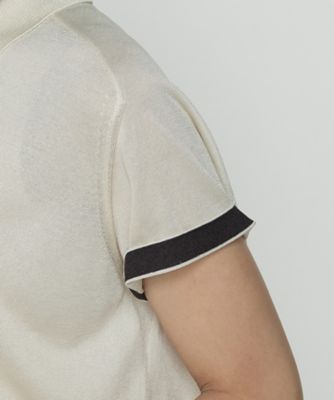 TALLサイズ 〕 シルキー天竺ニット ポロニットプルオーバー