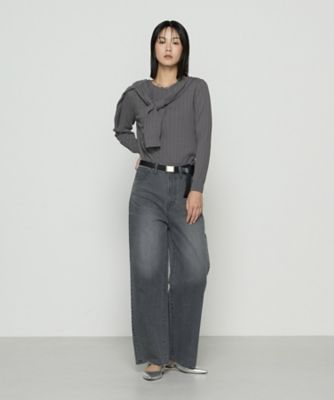 TALLサイズ 〕 コットンダルストレッチ ケーブルプルオーバー