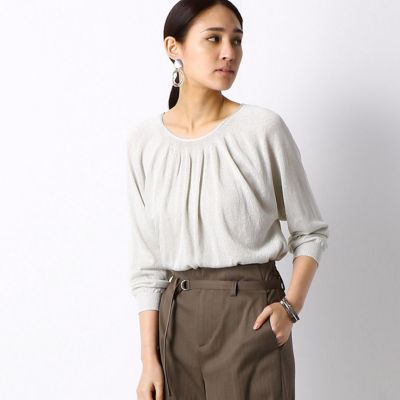 ＜COMME CA TALL (Women/大きいサイズ)＞〔ＴＡＬＬサイズ〕ドレープ　ニットプルオーバー（３４５２ＩＴ０３）