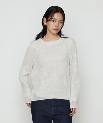 ＜COMME CA TALL (Women/大きいサイズ)＞〔　ＴＡＬＬサイズ　〕　和紙混杢ニット　プルオーバー（３４５３ＩＫ０８）