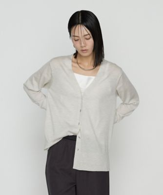 ＜COMME CA TALL (Women/大きいサイズ)＞〔　ＴＡＬＬサイズ　〕　ウール梳毛　Ｖネックカーディガン（３４５３ＩＭ１１）