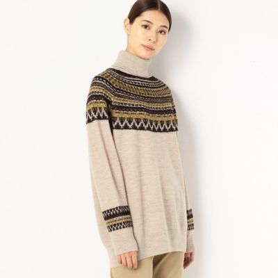 〔ＴＡＬＬサイズ〕ノルディック柄　チュニックプルオーバー（３４５３ＩＷ１０）