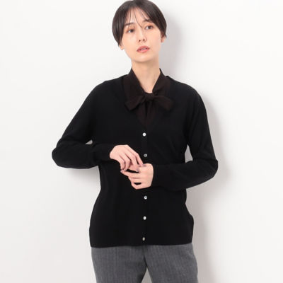 ＜COMME CA TALL (Women/大きいサイズ)＞〔　ＴＡＬＬサイズ　〕　ファインウールニット　カーディガン（３４５４ＩＥ０９）