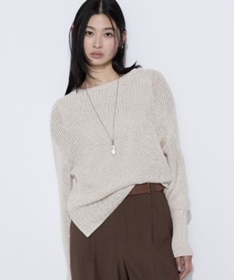 ＜COMME CA TALL (Women/大きいサイズ)＞〔　ＴＡＬＬサイズ　〕　和紙混杢ニット　プルオーバー（３４５４ＩＯ０７）