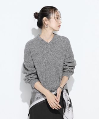 コムサ（COMME CA）/〔 TALLサイズ 〕 和紙ブークレー Vネックプルオーバー TALLサイズ 〕 和紙ブークレー Vネックプルオーバー